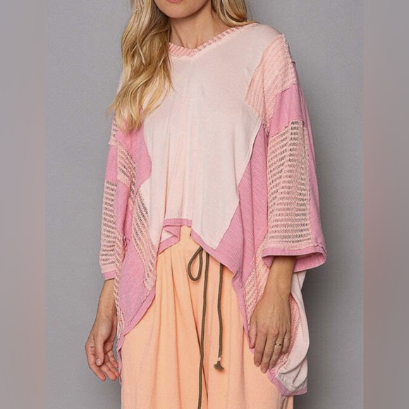 POL Tops - POL Oversized S MULTI-Pink Top